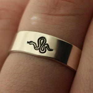 Magic Snake Stacking Ring | Goth Ring | Best Friend Birthday Gift | Silver Witch Ring | Witchcraft Mystical Snake | Halloween Jewelry