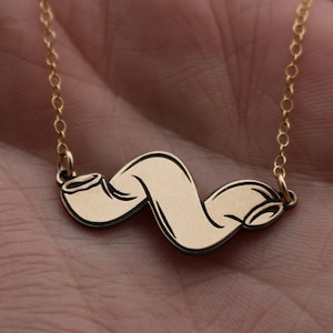 Cavatappi Pasta Necklace | Unique Jewelry | Favorite Pasta Necklace | Pasta Lover Gift | Best Friend Gift | Italian Cellentani Pasta Jewelry