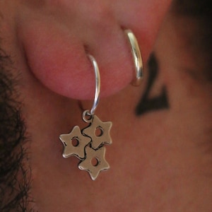 Star Pastina Pasta Hoop Earring | Unique Jewelry | Favorite Pasta Earring | Pasta Lover Best Friend Gift | Italian Stelline Pasta Jewelry