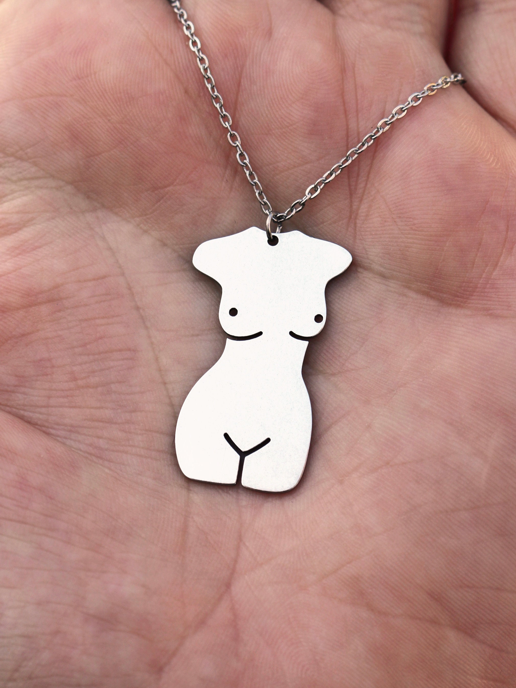 Goddess Body Necklace | Best Friend Birthday Gift | Body Pendant Necklace | Female Silhouette Necklace | Women Empowerment Jewelry