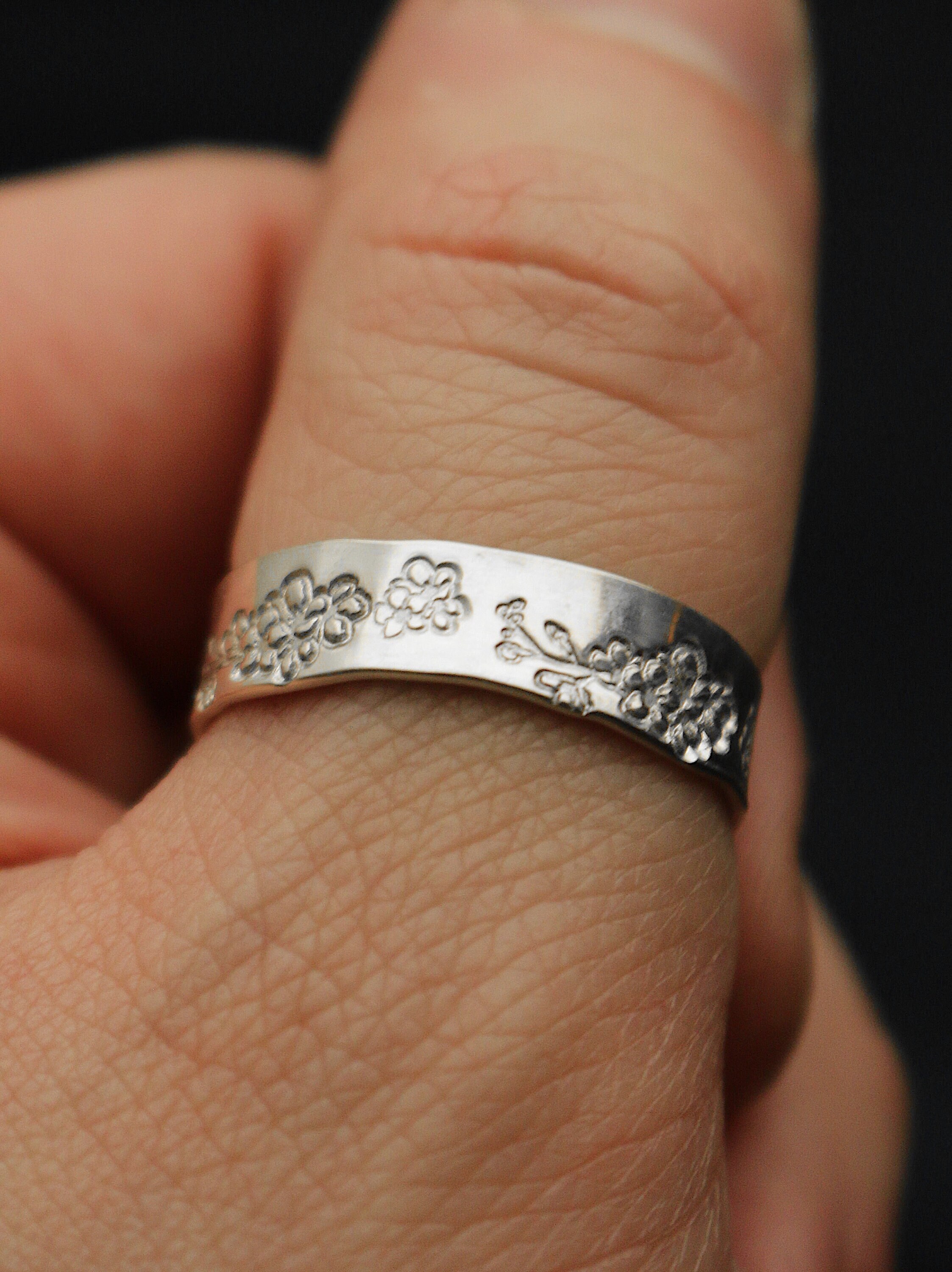 Hawthorn Ring | May Birth Flower Ring | Wildflower | Best Friend Gift | 14k Gold Filled or Sterling | Floral Jewelry | May Birth Ring