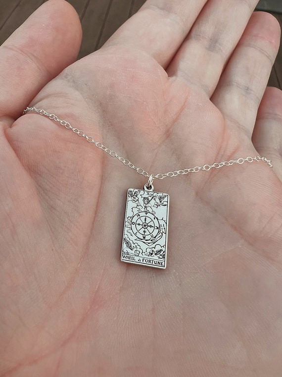 Tarot - 10 - Wheel of Fortune Necklace Tarot - 10 - Wheel of Fortune Necklace