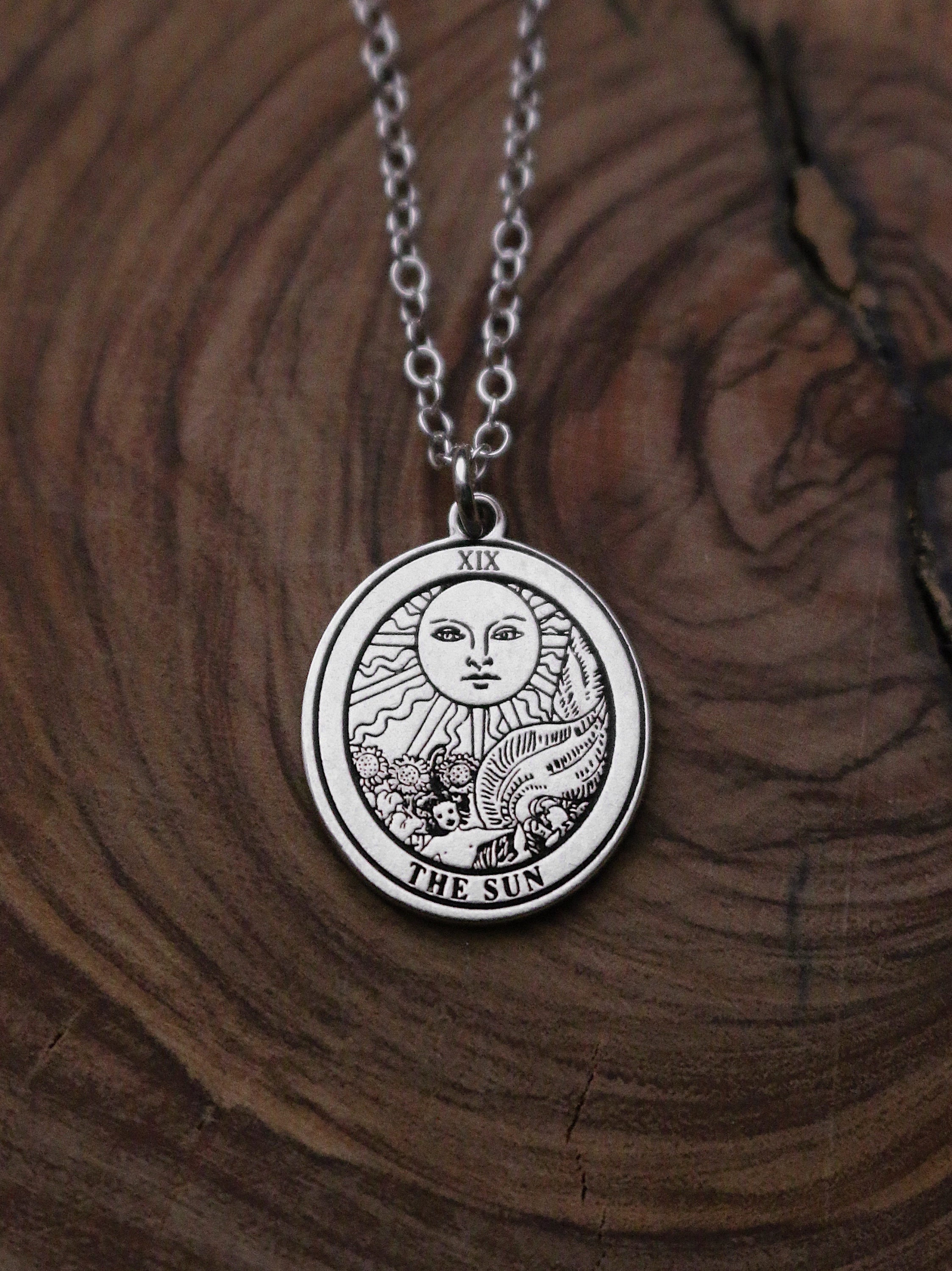 Round the Sun Tarot Card Necklace Best 