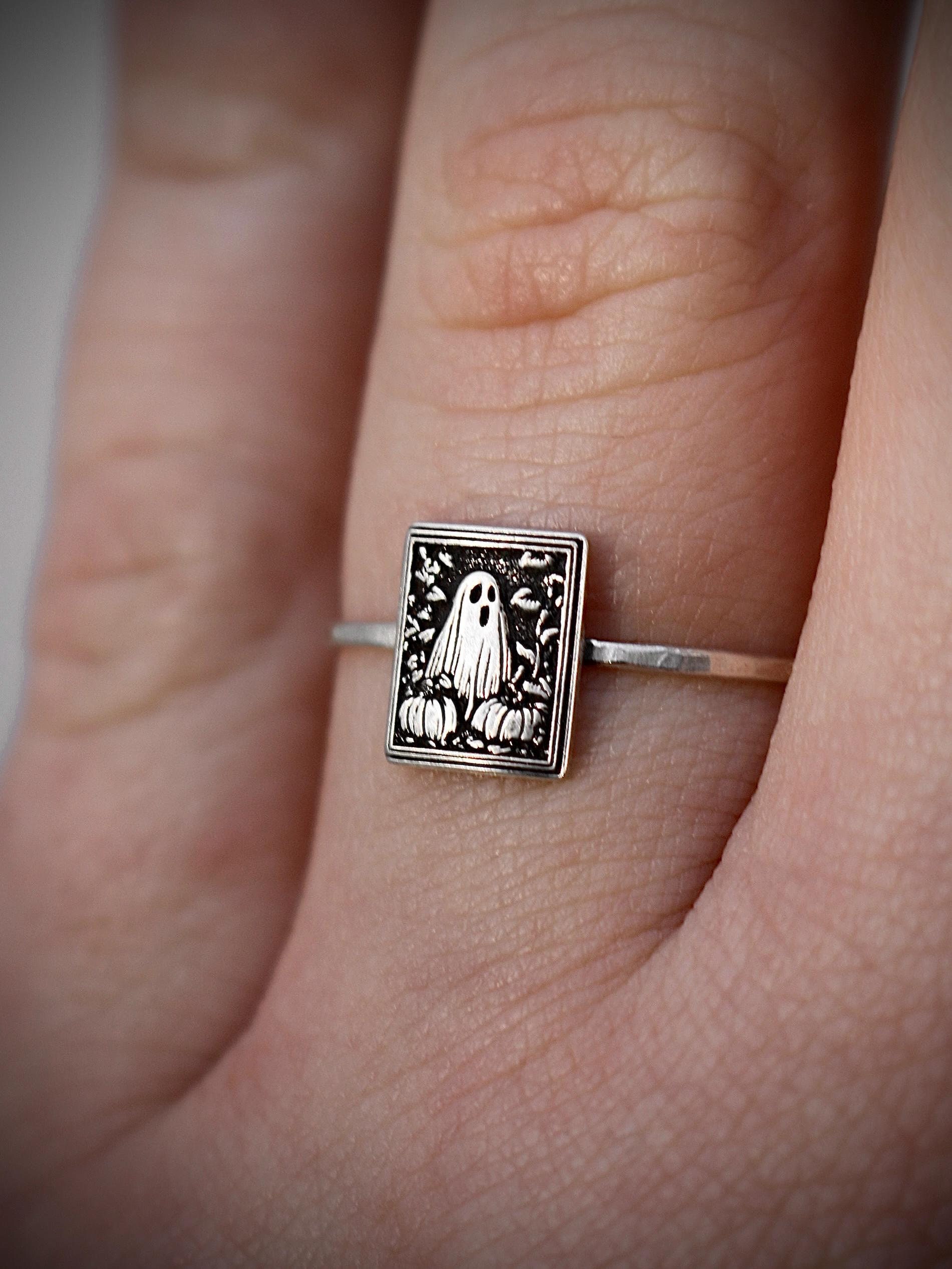 Vintage Halloween Ring | Halloween Jewelry Gift | Cute Ghost Ring | Retro Halloween | Pumpkin Ring | Nostalgic Halloween | Trendy Halloween