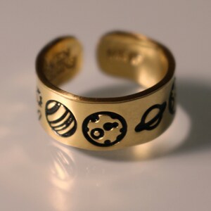 Solar System Ring | Planets Jewelry | Sun and Moon Ring | Best Friend ...
