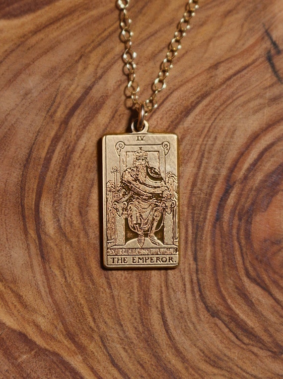 La Luna Gold Tarot Necklace by Wanderlust + Co Online | THE ICONIC |  Australia