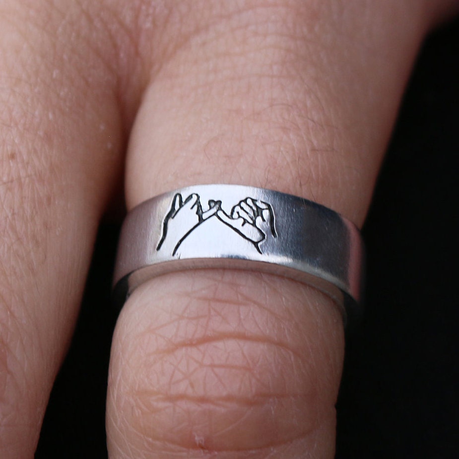Pinky Swear Minimalist Stacking Ring 