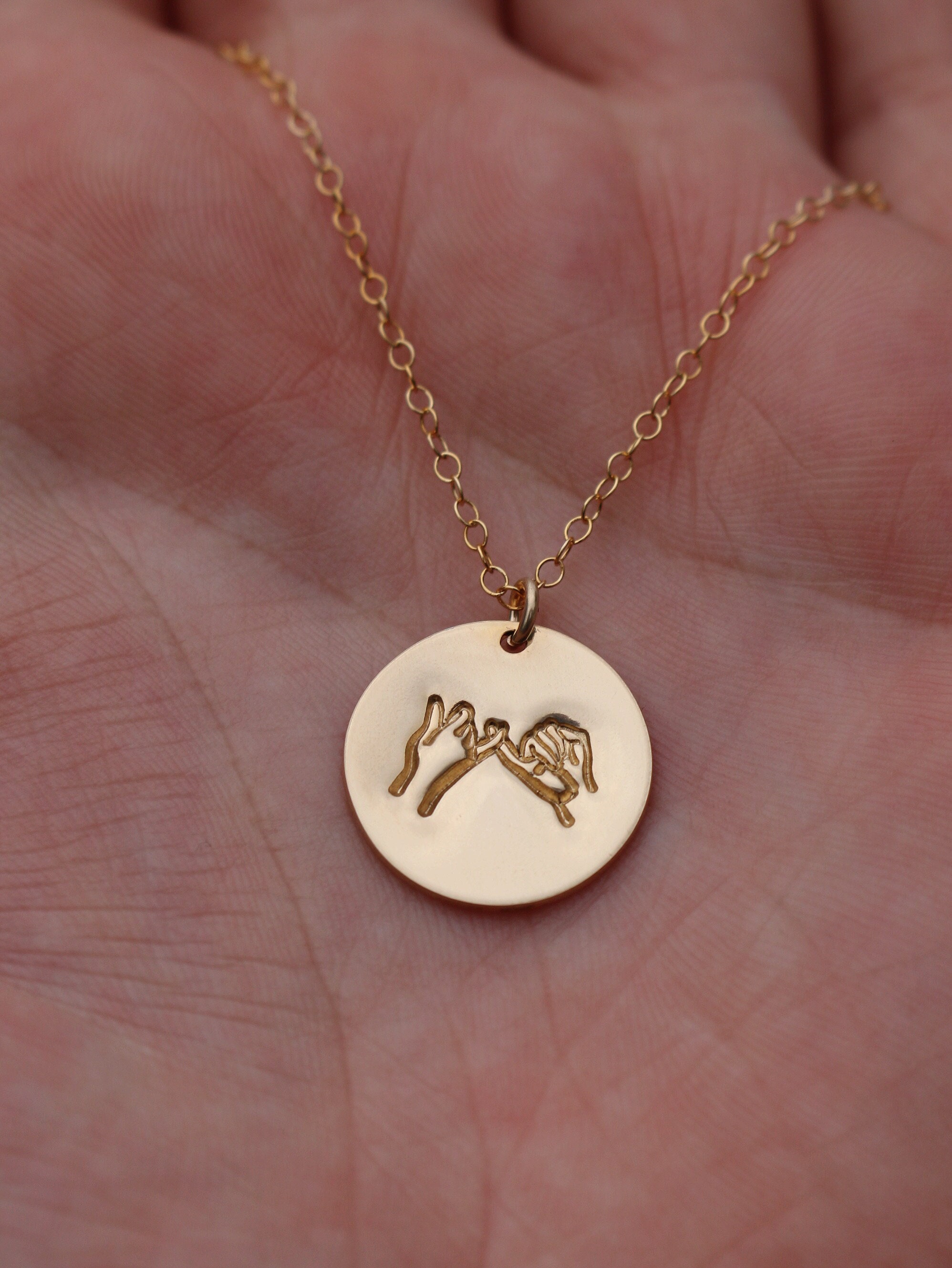 Pinky promise necklace rose gold best sale