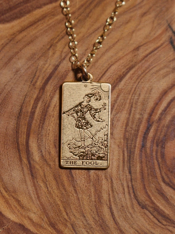 Tarot Card Pendant Necklace With Initial Tag/ Fortune Star World Sun Moon  Heart 3 of Swords Wisdom Strength/ Symbolic Necklace - Etsy