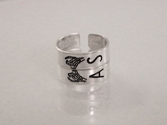 Friendship Rings,Partner Ring From 925er Silver Rhodium Plated Diamond-Cut  | eBay