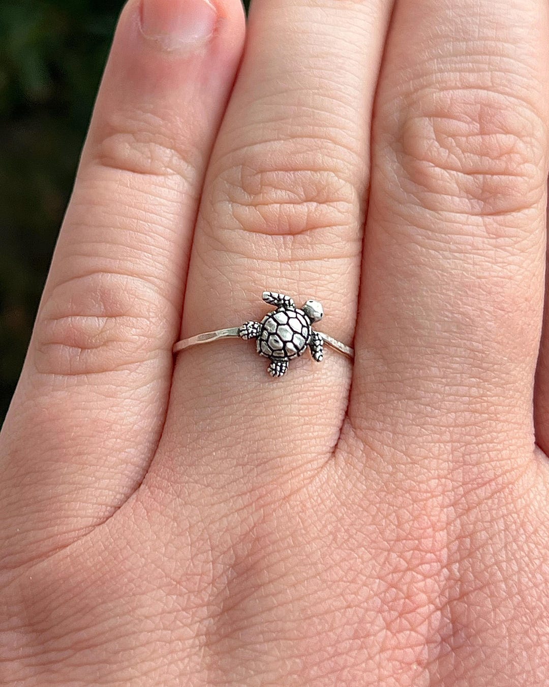 Silver Stackable Rings Ocean Sterling Silver Sea Turtle Stacking Ring | Coastal Jewelry - Etsy