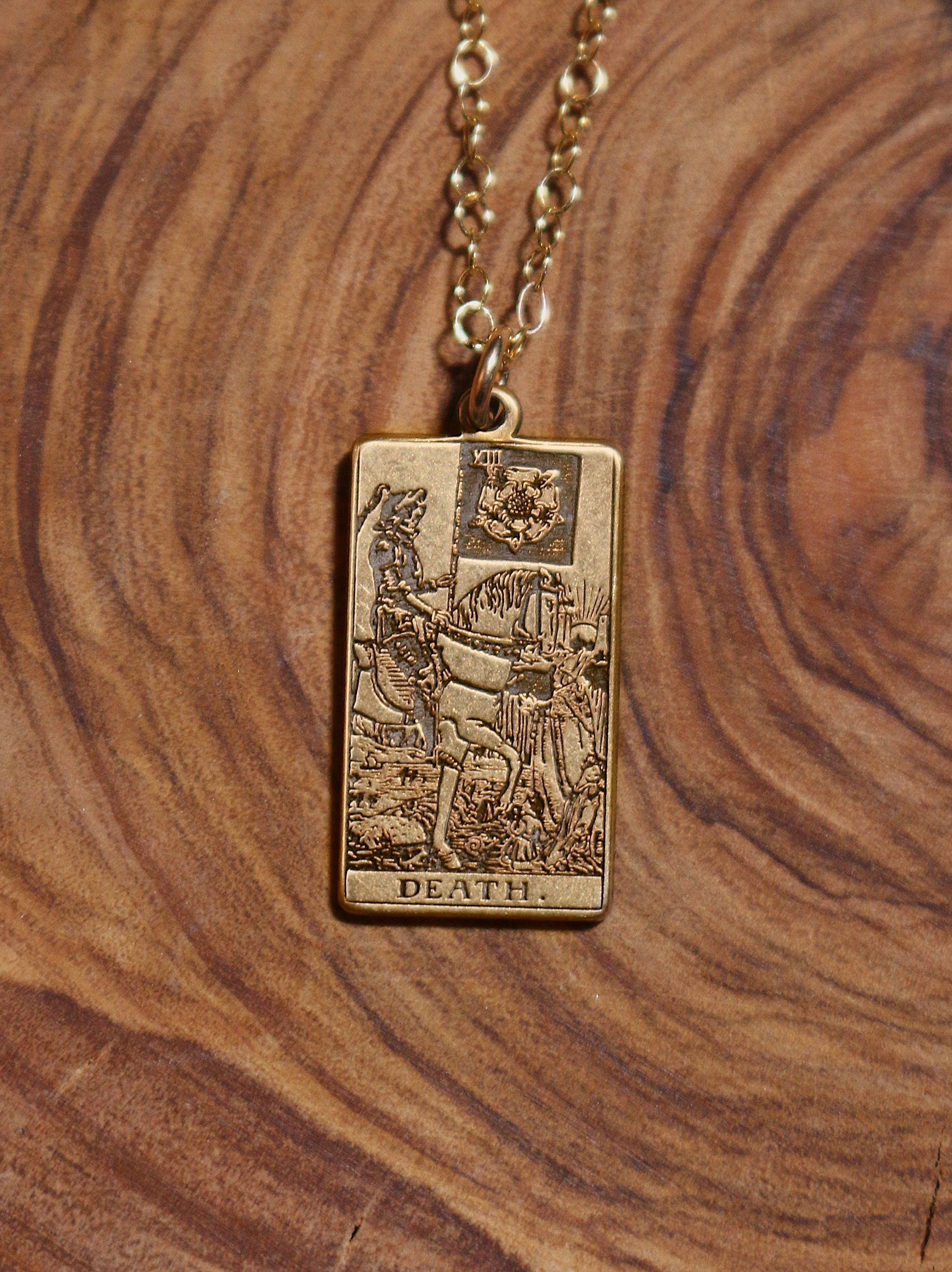 The Major Arcana Dainty Tarot Card Necklace - Gold Filled - Veeaien Designs