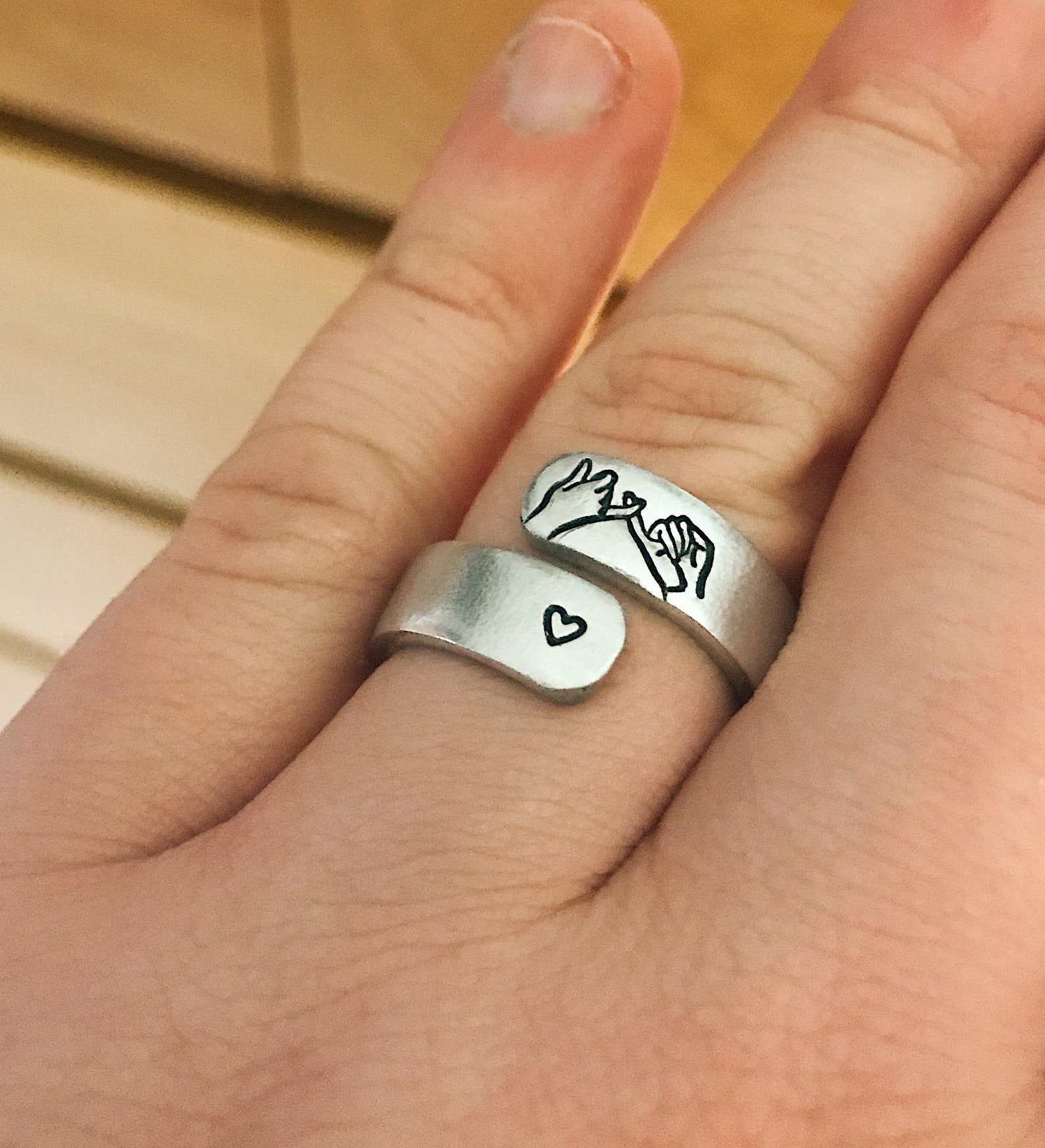 Pinky Swear Minimalist Wrap Ring Pinky Promise Ring Best Etsy