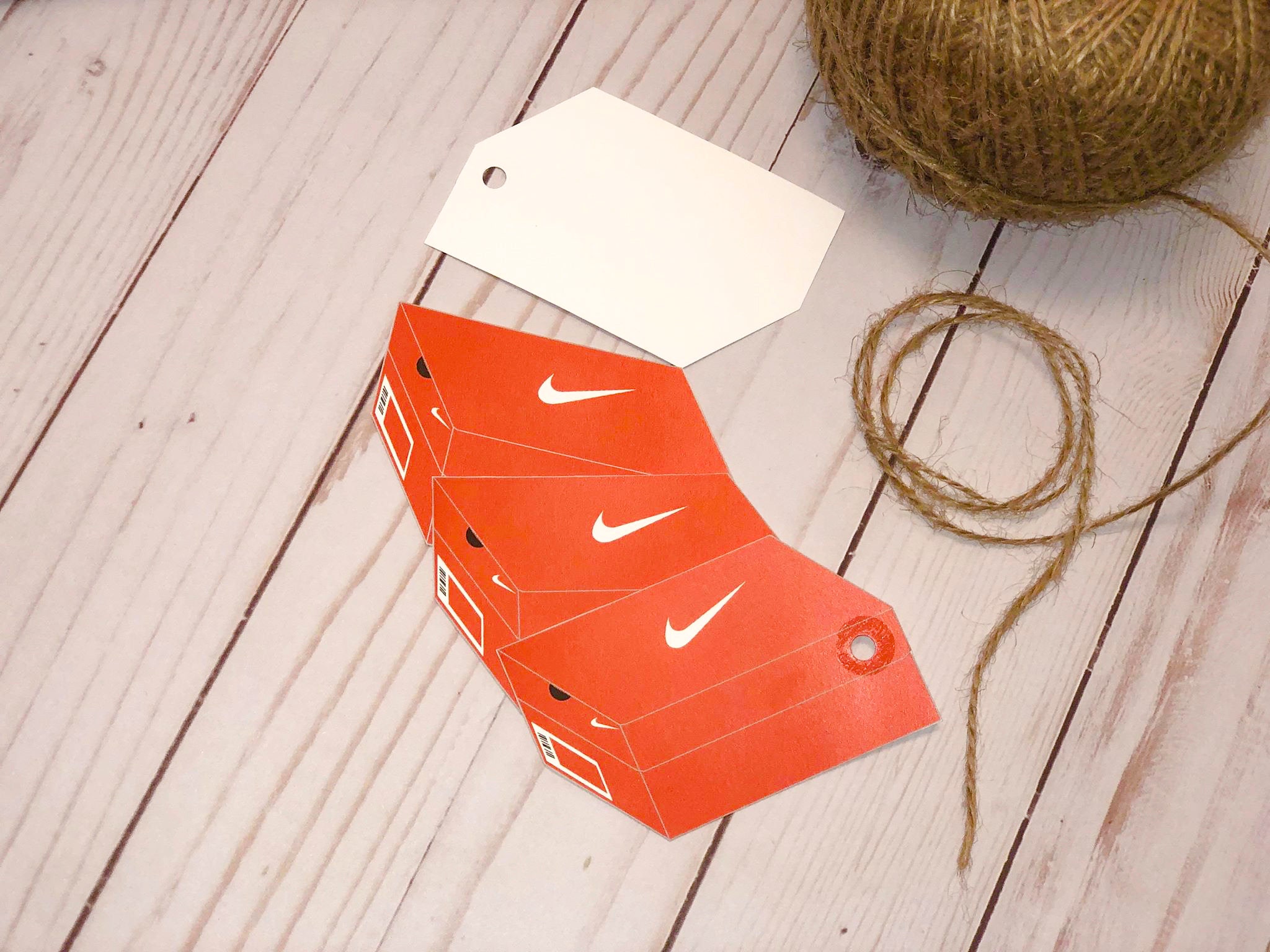 Nike Inspired Sneaker Shoe box Gift Tags 4 pack with Etsy