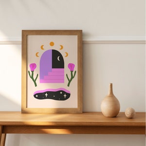 Magic Dreams Arte de pared estético, póster colorido, decoración de pared, descarga instantánea, arte imprimible para la pared, Ilustración