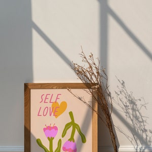 Self Love, Arte de pared estético, póster colorido, decoración de pared, descarga instantánea, arte imprimible para la pared, decoración image 8