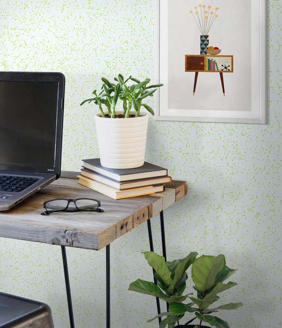 Tiny Dots Subtle Wallpaper, Dot to Dot Wallpaper with Simple Dots, Contemporary Wall Paper Vinyl Sticker