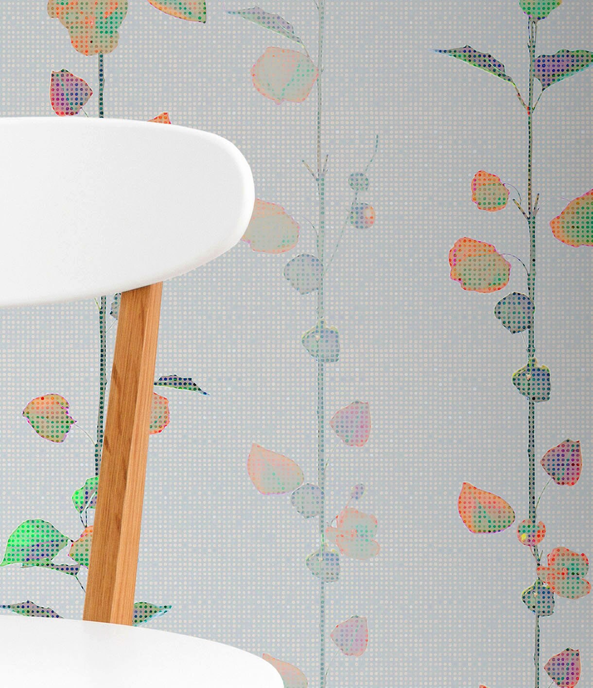 Dark Navy Floral Wallpaper Bold Floral Removable Wallpaper Etsy