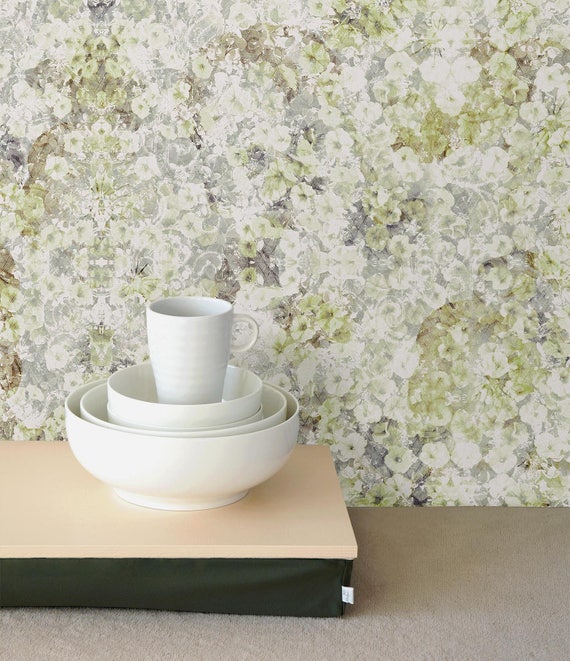 Fine Decor  OffWhite Pink Green Ditsy Floral Trail Feature Wallpaper   FD22151  eBay