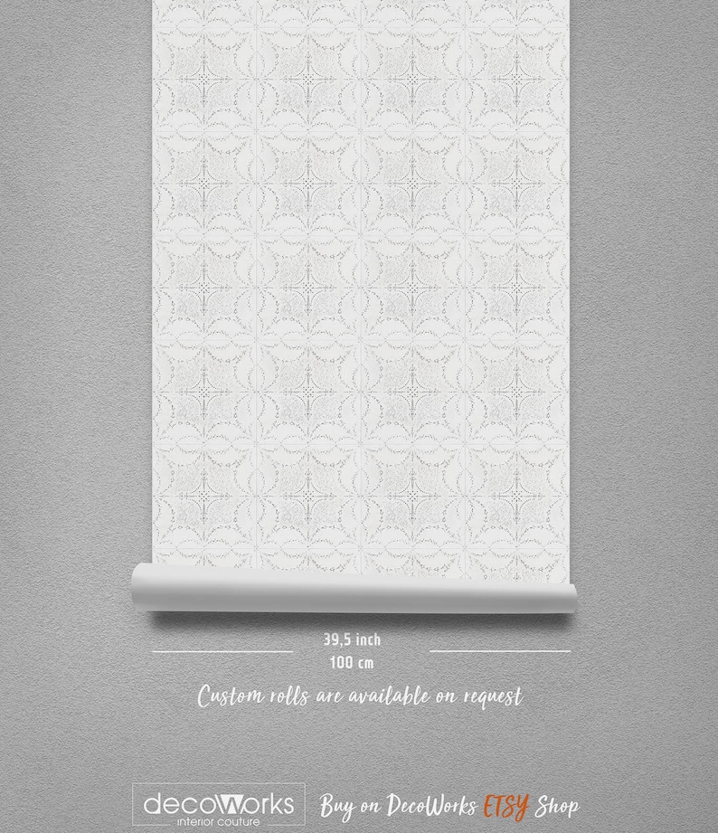 Art-decotegelsbehang, tijdelijk geometrisch behang, Peel-and-Stick vynil afbeelding 8