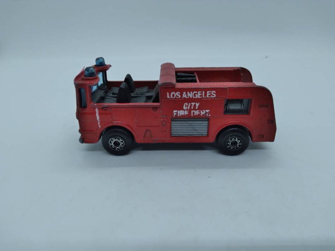 Matchbox Los Angeles City Fire Truck Diecast Car Etsy