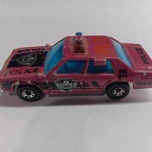 Matchbox ford ltd police car from 1987 diecast car.