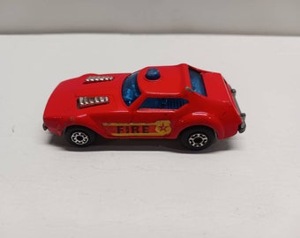 1970s Vintage Matchbox Superfast 64c Fire Chief Car Toy