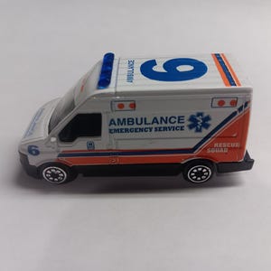 Toy  ambulance emergency service diecast car.