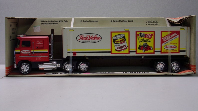 Nylint Gmc 18 Wheeler True Value Hardware Store Trailer Truck Pressed Steel 1980s