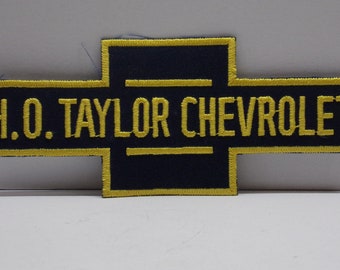 Chevrolet vintage h.o taylor chevrolet dealership patch nos from 1960s 1970s