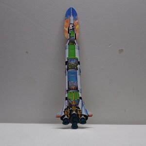 Nasa space card board cut out rocket from the 1960s