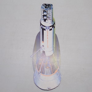 Nasa rocket and capsle card board cut out  from the 1960s