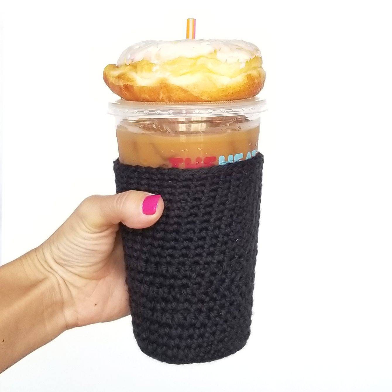 Iced Coffee Cozy Reusable Coffee Sleeve Iced Coffee Sleeve Etsy