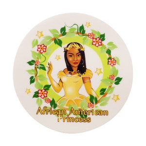 NAKLEJKA AFRYKAŃSKA AMERYKAŃSKA, Melanina Poppin Czarna dziewczyna, Kobieta, Prezenty, Laptop, Tablet, Notatnik, Butelka na wodę, Pamiętnik, Komputer, Plecak, Rower