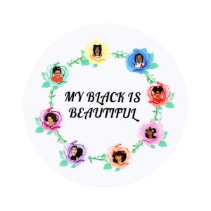 BLACK IS BEAUTIFUL, Melanin Poppin Black Girl, Geschenke, Stocking Stuffer, Tagebuch, Journal, Notizbuch, Rucksack, Computer, Laptop, Wasserflasche