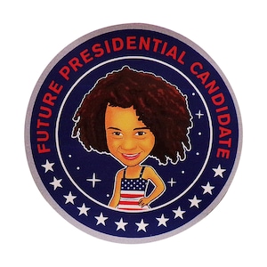 AFRICAN AMERICAN MELANIN, Poppin, Black Girl Sticker, African American Girl, Zukünftige Präsidentschaftskandidatin, Geschenke, Notebook, Laptop, Computer