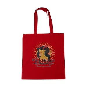 BEDRUCKTE BAUMWOLLtasche, Ästhetische Sunshine Flower Crown Melanin African American Girl, Vegane Tragetasche Geschenk, Beste Freundin Geburtstagsgeschenk