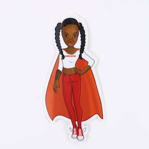 STYLISH Girl STICKER, Afro-Américain, Mélanine Poppin Black Girl, Cadeaux, Bas Stuffer, Skateboard, Swag, Ordinateur portable, Étui de téléphone, Vélo, PC