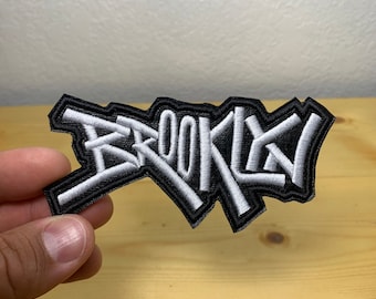 Brooklyn Patch: Embroidered Graffiti Style Faux Leather