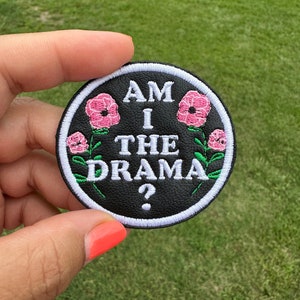 Am I the Drama patch-Black
