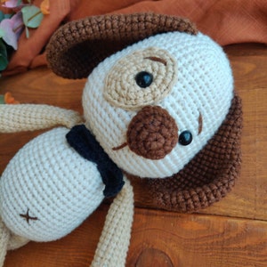 Puppy Newborn Amigurumi Crochet Toy 35cm Organic Cotton Stuffed Plush Animal Safe Baby Gift for Girls and Boys 3 Mth to 3 Yrs Old imagem 5