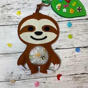 Sloth ISPY Toy/ discovery toy/ fidget toy/ sensory/ quiet time/ search and find/ eye spy bag/ busy bag/ travel toy/ educational game