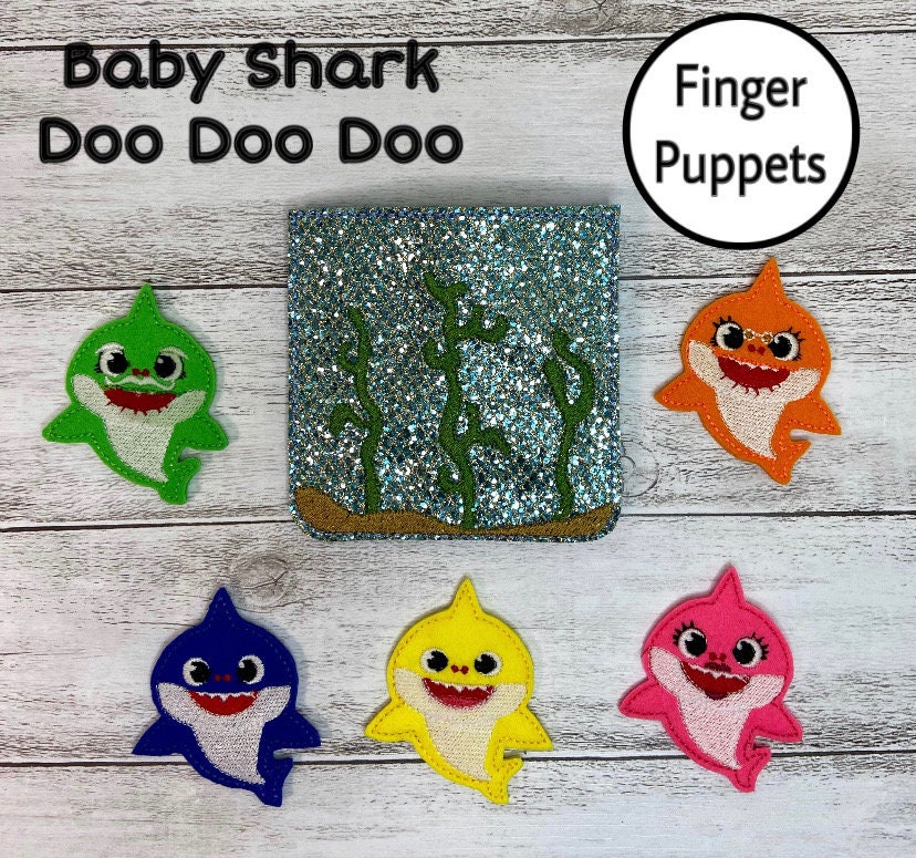 Baby Shark Finger Puppet Set Pretend Play Travel Gift Party Favors ...