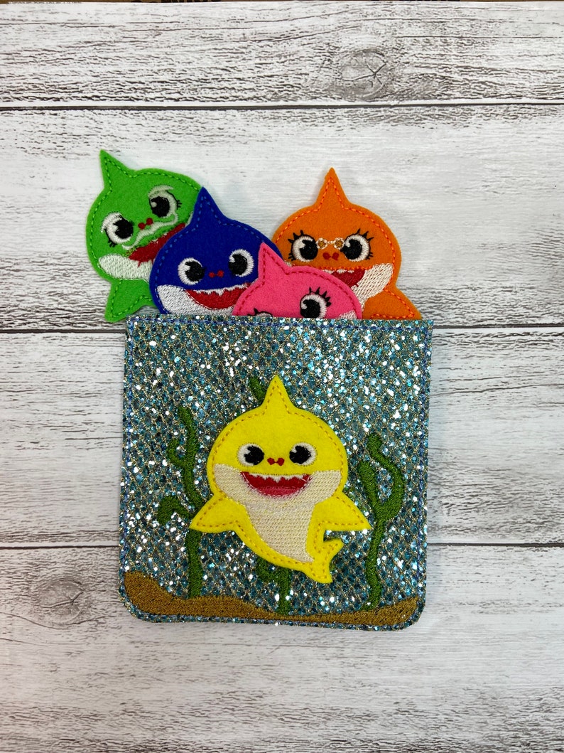 Baby Shark Finger Puppet Set Pretend Play Travel Gift Party Favors