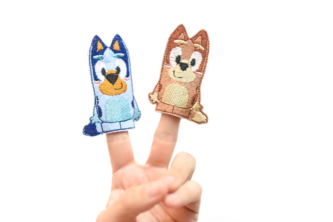 Bluey Finger Puppets Felt Puppets Montessori Toy Travel Etsy Australia