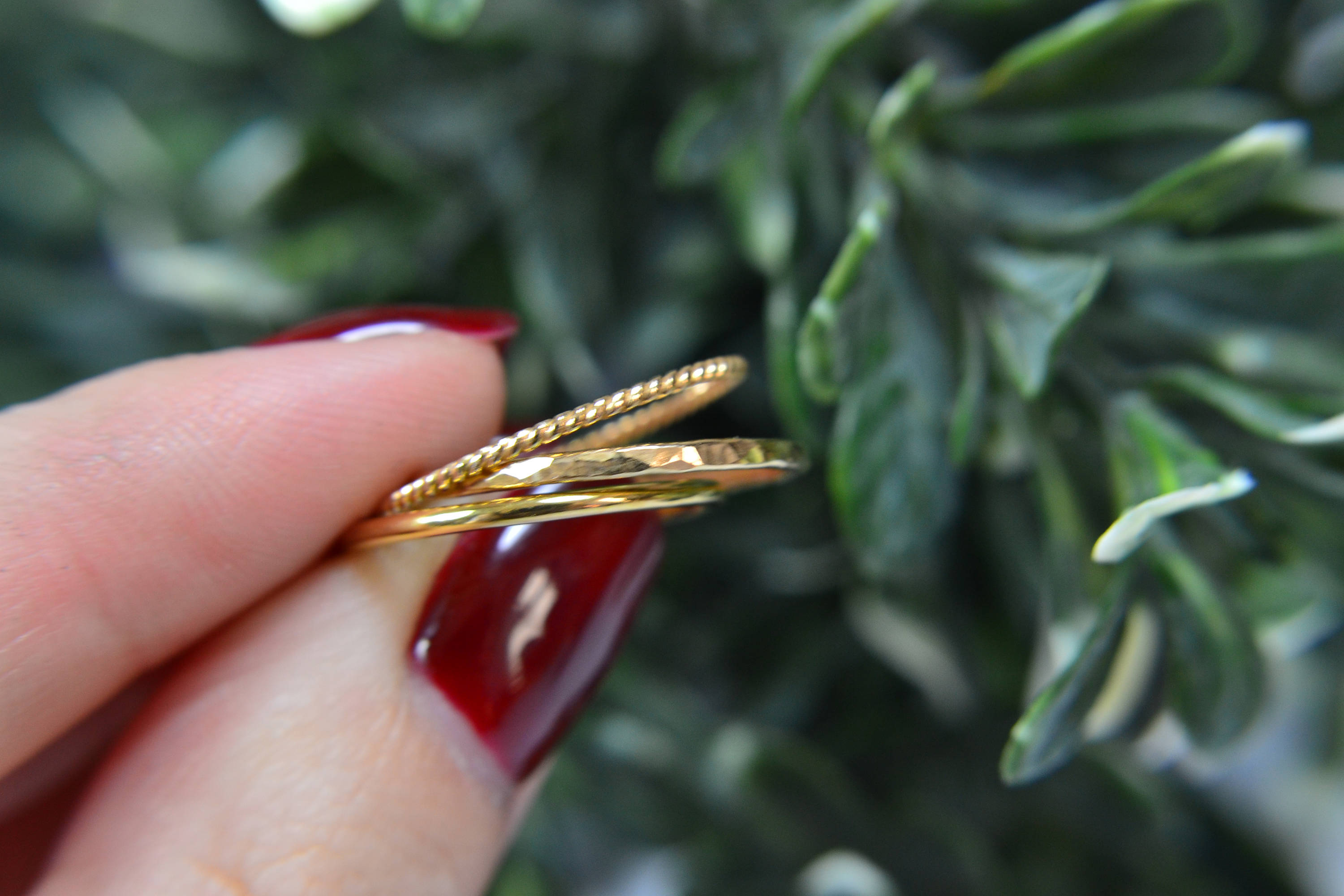 14k Gold Filled Stacking Rings Set of 3 Dainty Stacking Etsy