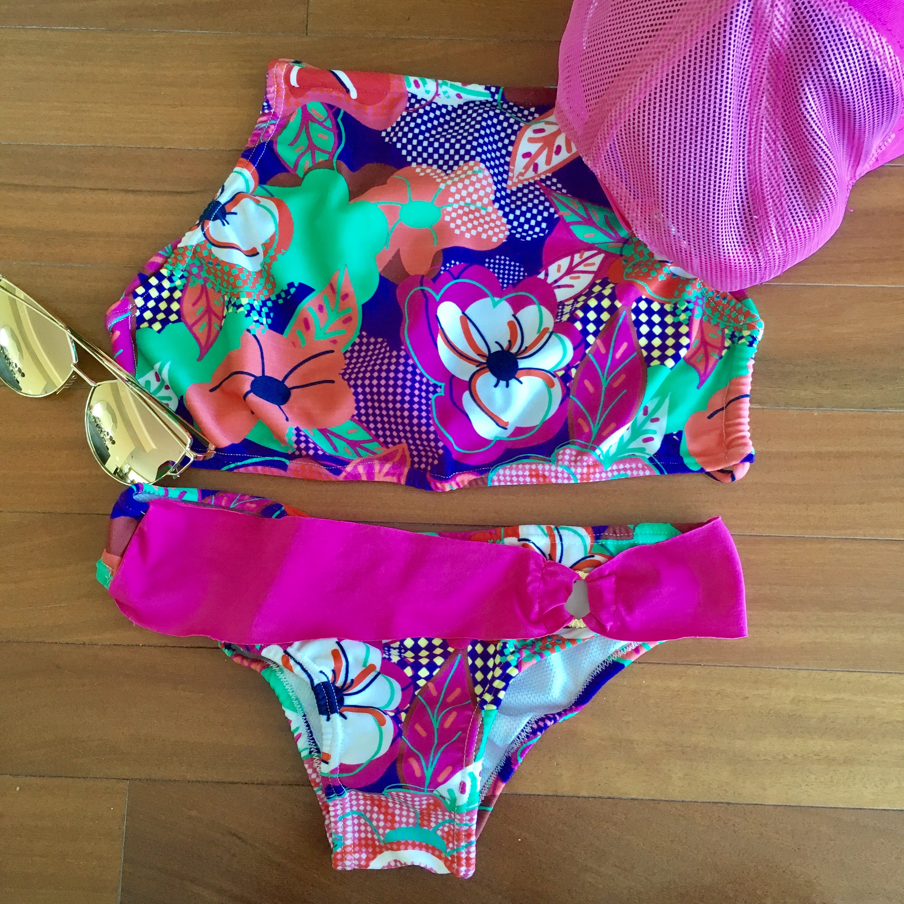 Beautiful Handmade Low Cut Two Piece Bikini Swimsuit | Etsy