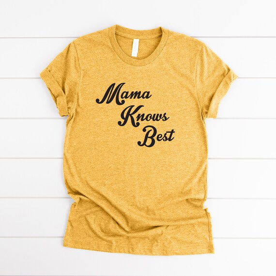 mama knows best yellow sweatshirt