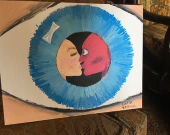 Devil painting/ acrylic painting/ love for the devil/ devil art