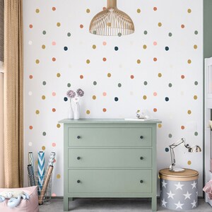 Adesivi a pois colorati, adesivi a pois irregolari, decorazioni per la cameretta dei bambini, adesivi murali rimovibili, adesivi a pois